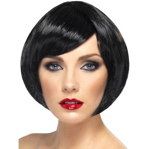 Babe Black Short Bob Wig with Fringe - Fever Costumes