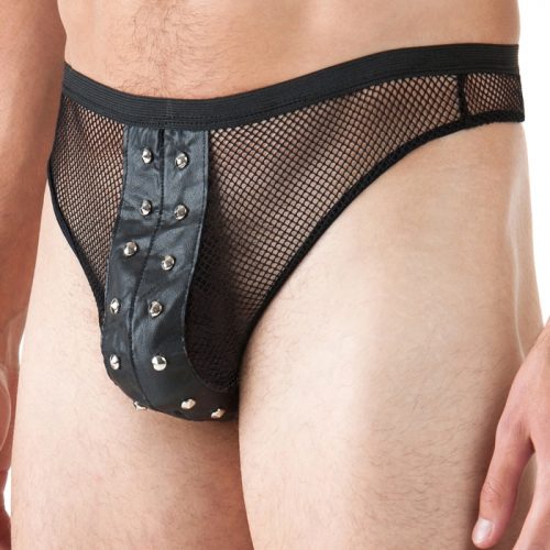 Classified Men's Studded Fishnet Thong - Classified