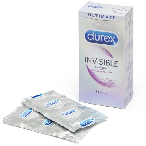 Durex Invisible Extra Lubricated Condoms (12 Pack) - Durex