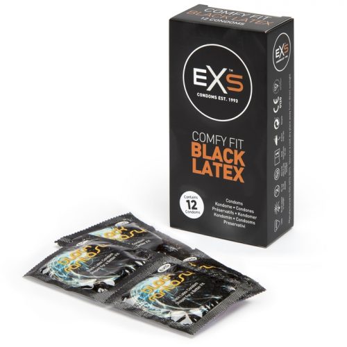 EXS Black Latex Coloured Condoms (12 Pack) - EXS Condoms