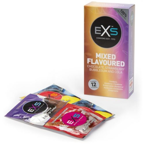 EXS Mixed Flavoured Condoms (12 Pack) - EXS Condoms