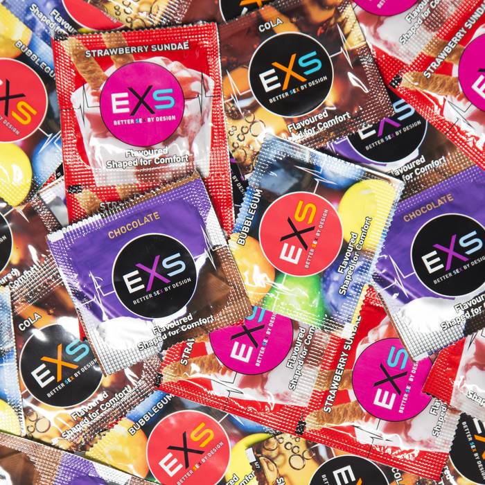 EXS Mixed Flavoured Condoms (144 Pack) - EXS Condoms