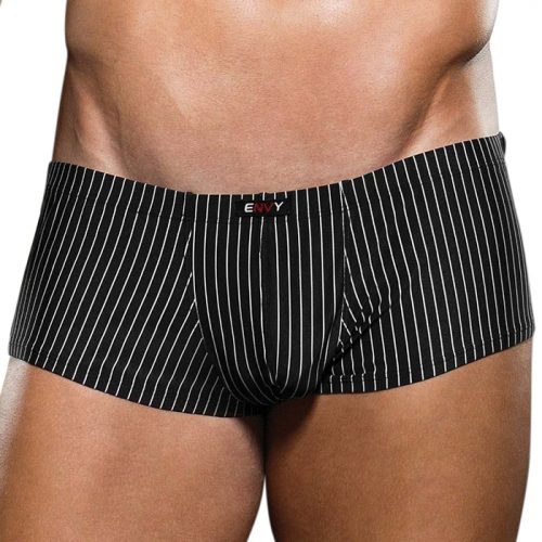 Envy Black Microfibre Pinstripe Boxer Briefs - Envy