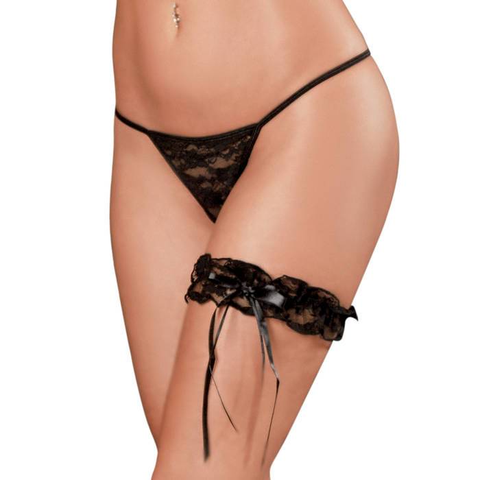 Exposed Lace Garter in Black - Exposed