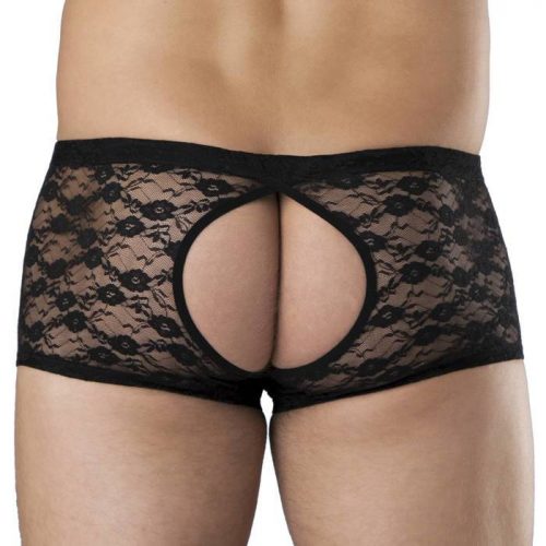 LHM All Over Lace Open Front & Back Boxer Shorts - LHM