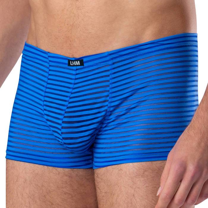 LHM Blue Stripe Mesh Boxer Shorts - LHM