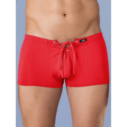 LHM Red Lace-Up Boxer Shorts - LHM