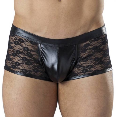 LHM Wet Look and Lace Boxer Shorts - LHM