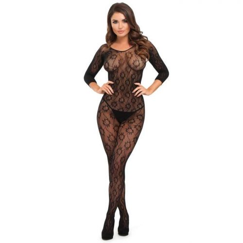 Lovehoney Boudoir Babe Lace Crotchless Bodystocking - Lovehoney Lingerie