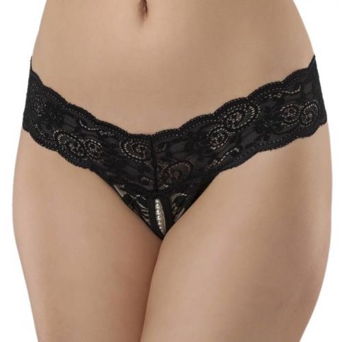 Lovehoney Crotchless Pearl Thong - Lovehoney Lingerie