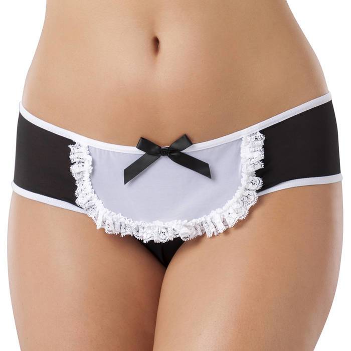 Lovehoney Fantasy Crotchless French Maid Ruffle-Back Knickers - Lovehoney Fantasy