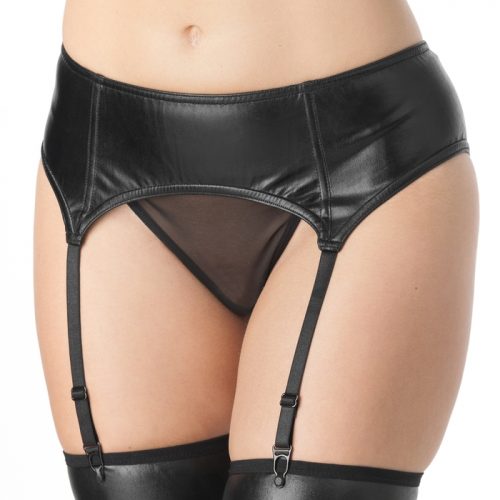 Lovehoney Fierce Wet Look Suspender Belt - Lovehoney Lingerie