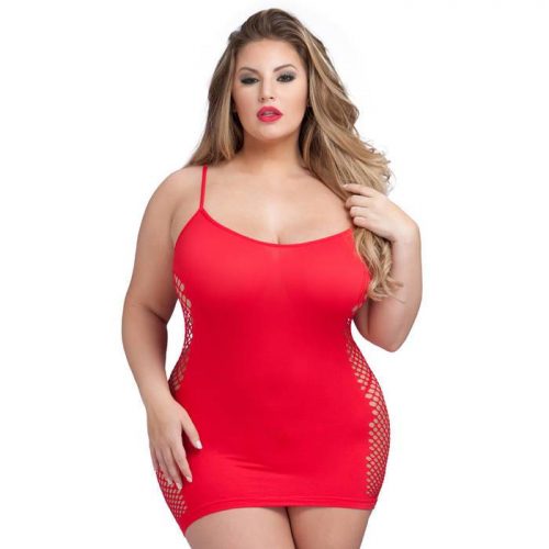 Lovehoney Plus Size Hourglass Red Mini Dress - Lovehoney Lingerie