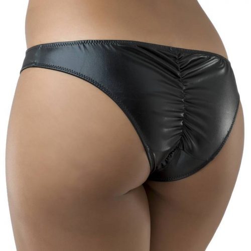 Lovehoney Plus Size Wet Look Crotchless Knickers - Lovehoney Lingerie