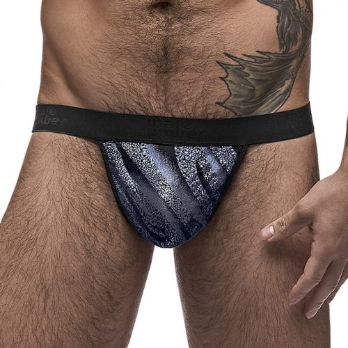 Male Power Blue Snakeskin Thong - Male Power