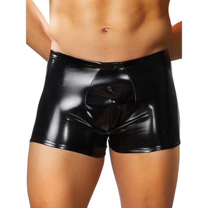 Male Power Liquid Onyx PU-Coated Pouch Short - Male Power