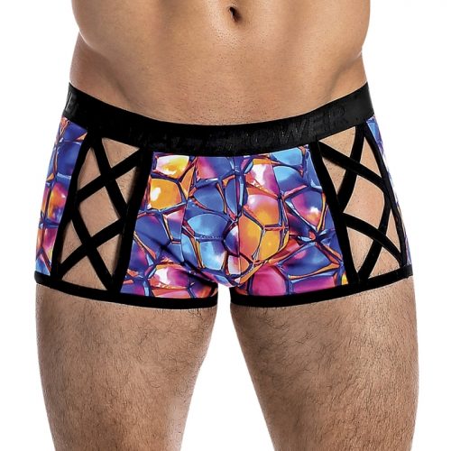 Male Power Multicolour Criss-Cross Cut-Out Boxer Shorts - Male Power