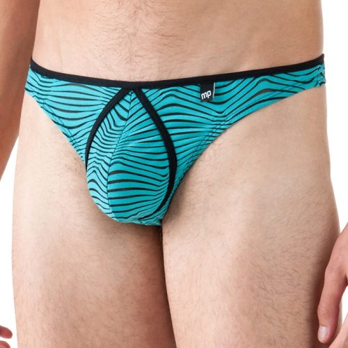 Male Power Stripe Mesh Thong - Male Power