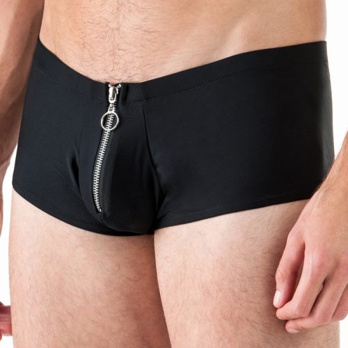 Male Power Wet Look Zipper Shorts - Male Power