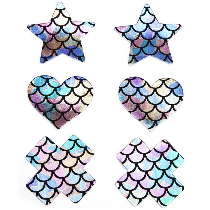 Mermaid Sparkle Nipple Pasties (3 pack) - Dreamgirl Lingerie