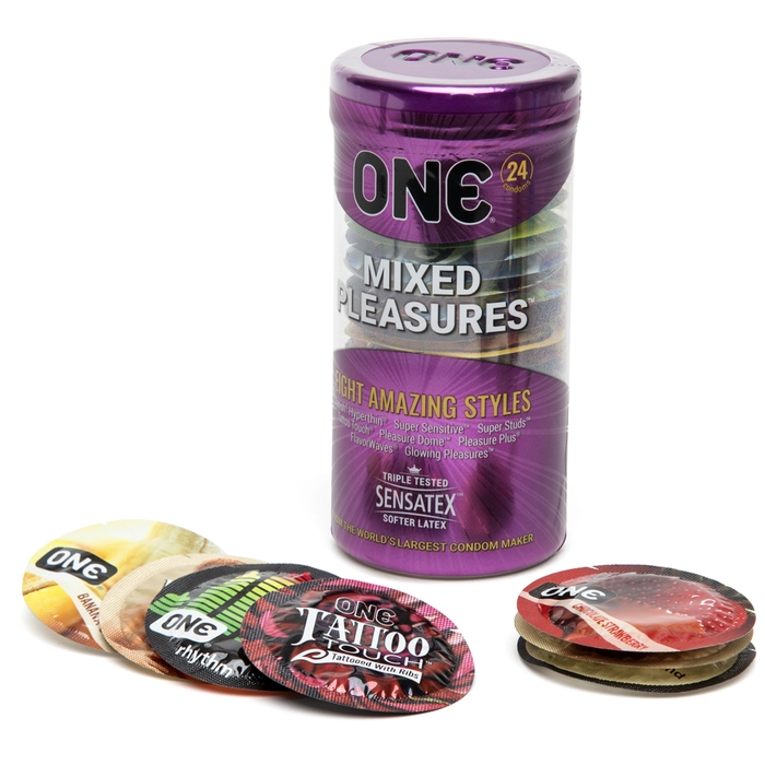 ONE Mixed Pleasures Condoms (24 Pack) - ONE Condoms