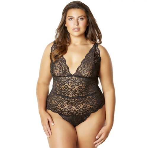 Oh La La Cheri Curves Plus Size Black Lace Body - Oh La La Cheri