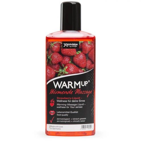 Warming Strawberry Flavoured Massage Lubricant 150ml - Unbranded