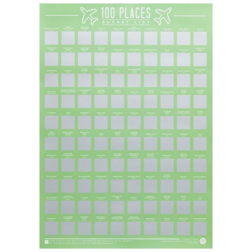 100 Places Scratch Off Bucket List Poster - Unbranded