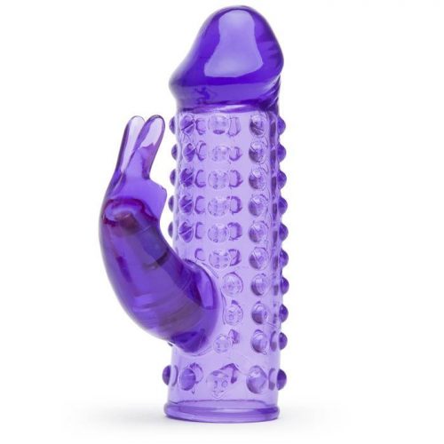 BASICS Vibrating Penis Sleeve with Clitoral Rabbit Vibrator - Lovehoney BASICS