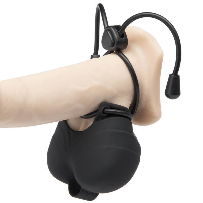 Bad Kitty Adjustable Cock Ring with Ball Bag - Bad Kitty