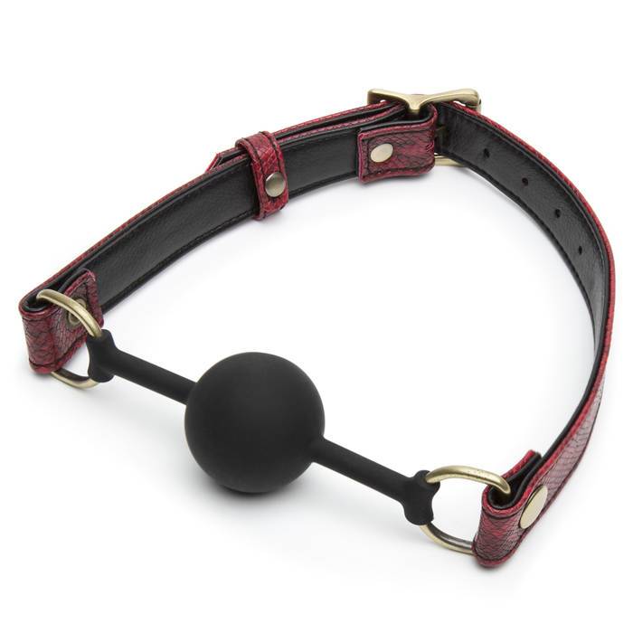 Bondage Boutique Faux Snakeskin Silicone Ball Gag - Bondage Boutique