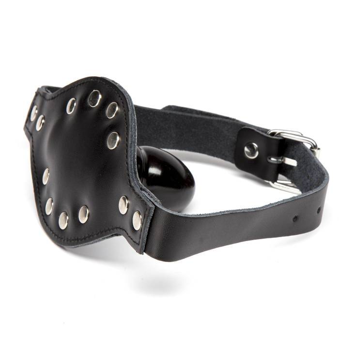 Bondage Boutique Leather and Studs Dildo Gag - Bondage Boutique