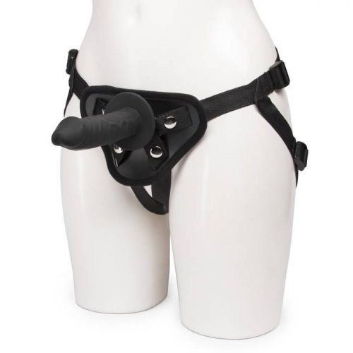 Bondage Boutique Unisex Strap-On Harness with Realistic Dildo 6 Inch - Bondage Boutique