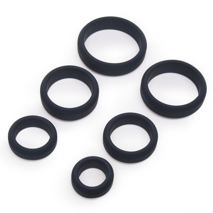 Boners Comfort Fit Silicone Cock Ring Set (6 Pack) - BONERS