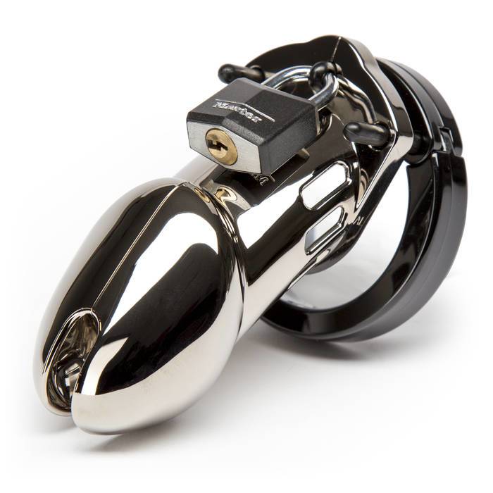 CB-6000 Designer Chrome Male Chastity Cage Kit - CB Chastity Devices