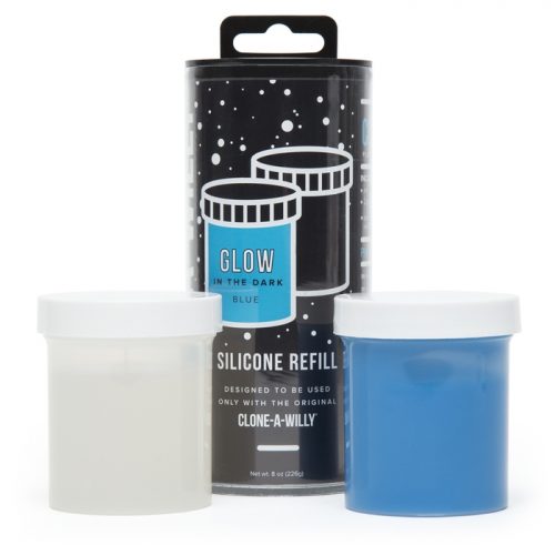 Clone-A-Willy Dark Blue Glow In the Dark Silicone Refill - Clone A Willy