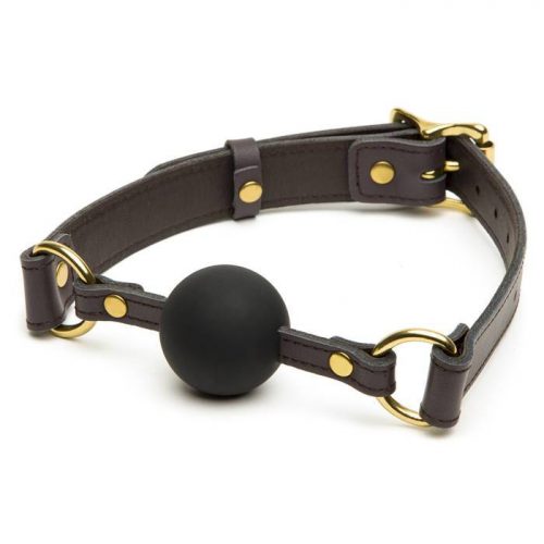 Coco de Mer Brown Leather Ball Gag - Coco de Mer