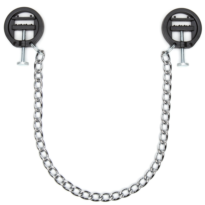 DOMINIX Deluxe Adjustable Bite Nipple Clamps with Chain - DOMINIX