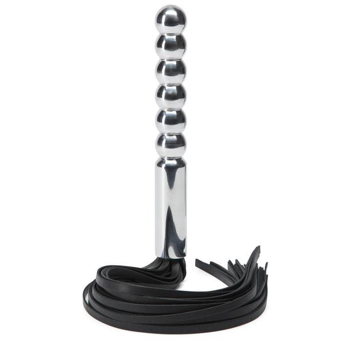 DOMINIX Deluxe Aluminium Dildo with Leather Flogger - DOMINIX