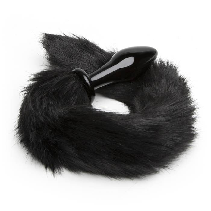 DOMINIX Deluxe Glass Faux Fur Animal Tail Butt Plug - DOMINIX