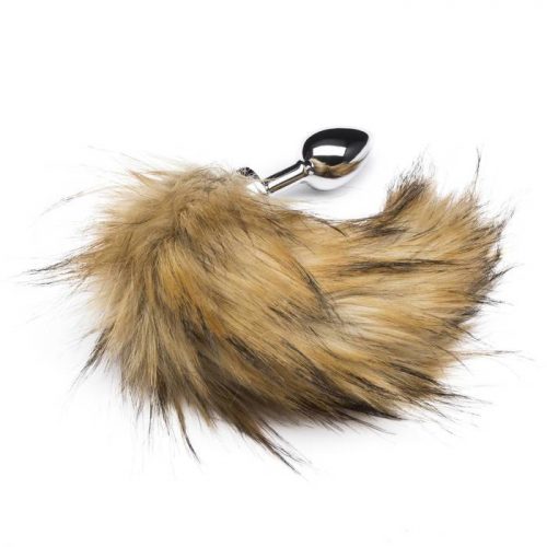 DOMINIX Deluxe Stainless Steel Medium Faux Fox Tail Butt Plug - DOMINIX