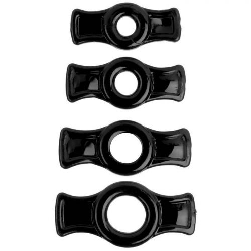 Doc Johnson Titanmen Easy-On Stretchy Cock Ring Set (4 Pack) - TitanMen