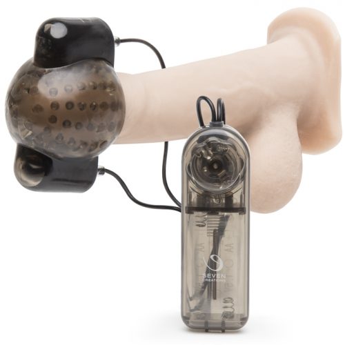 Dual Power Vibrating Penis Head Sleeve - Seven Creations