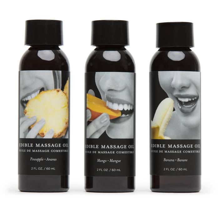 Earthly Body Edible Massage Oil Trio Gift Set (3 x 60ml) - Earthly Body