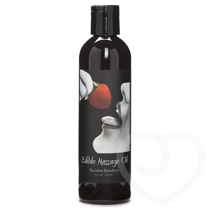 Earthly Body Strawberry Edible Massage Oil 236ml - Earthly Body