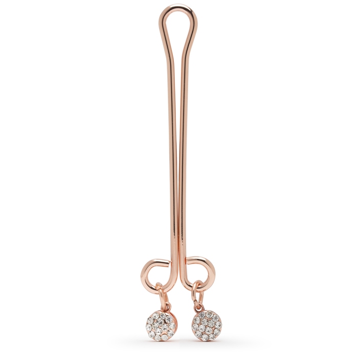 Entice Rose Gold Crystal Clitoral Pleasure Clip - Cal Exotics