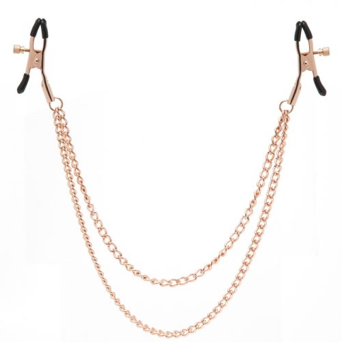 Entice Tiered Intimate Rose Gold Nipple Clamps - Cal Exotics