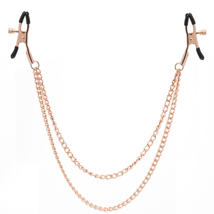 Entice Tiered Intimate Rose Gold Nipple Clamps - Cal Exotics