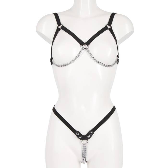 Fetish Chain Bikini with Elasticated Straps - Unbranded