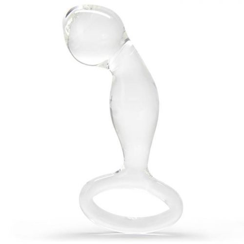 Icicles No 46 Curved P-Spot Glass Butt Plug - Icicles Glass Sex Toys